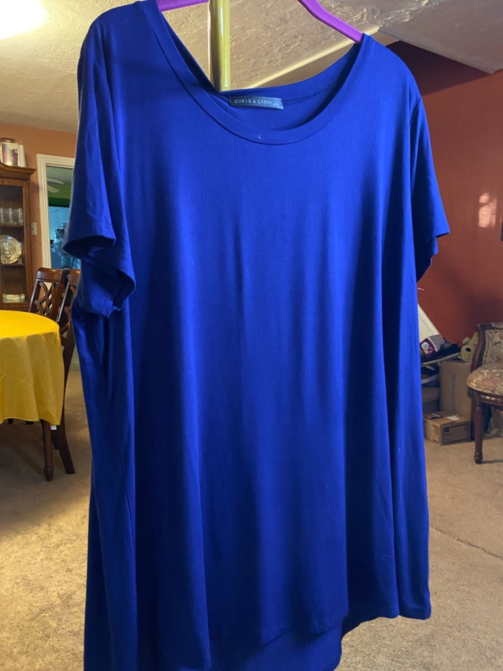 Chris & Carol Cobalt Blue Short Sleeve T-Shirt Dress